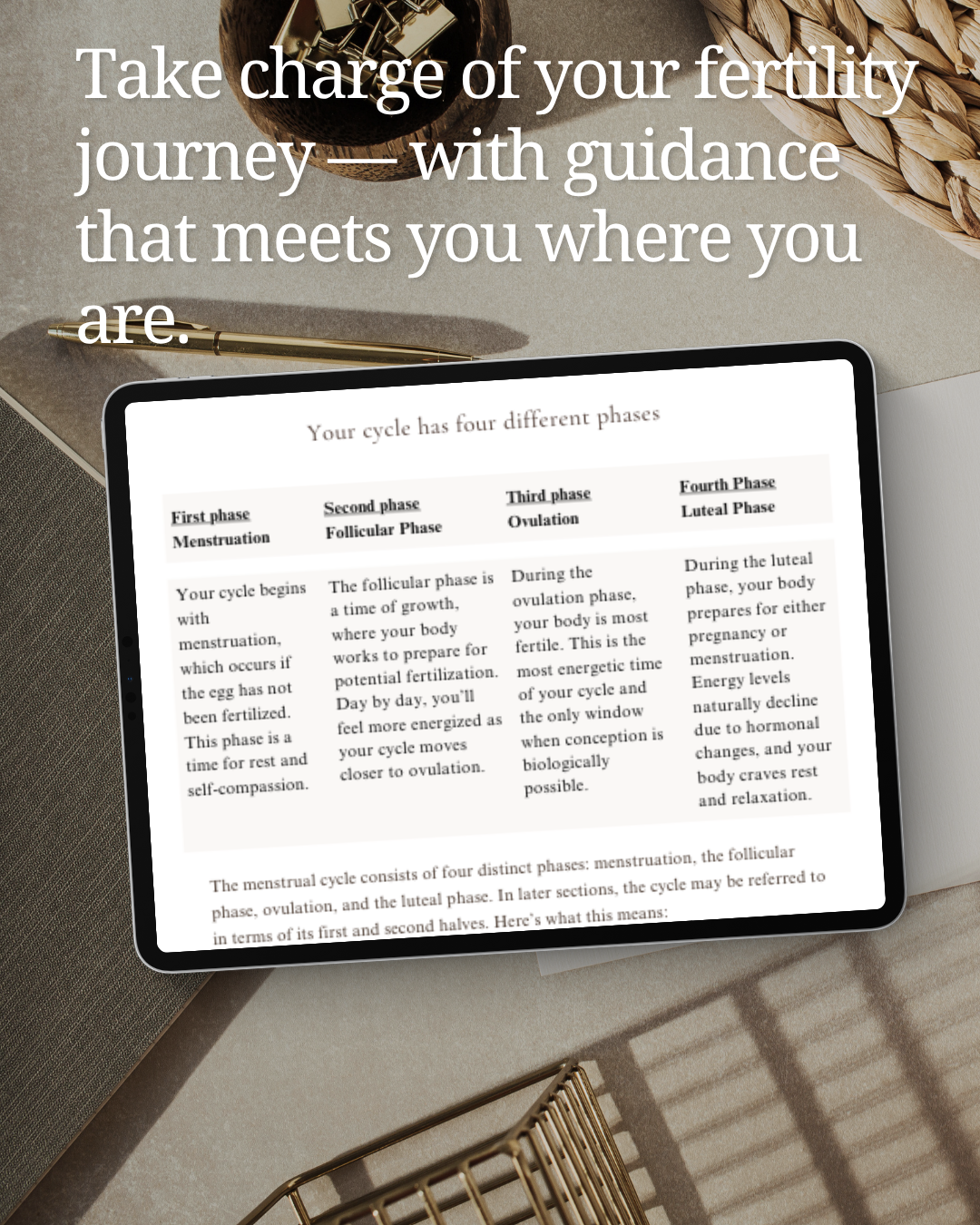 Learn, Set, Glow: Your Fertility Course